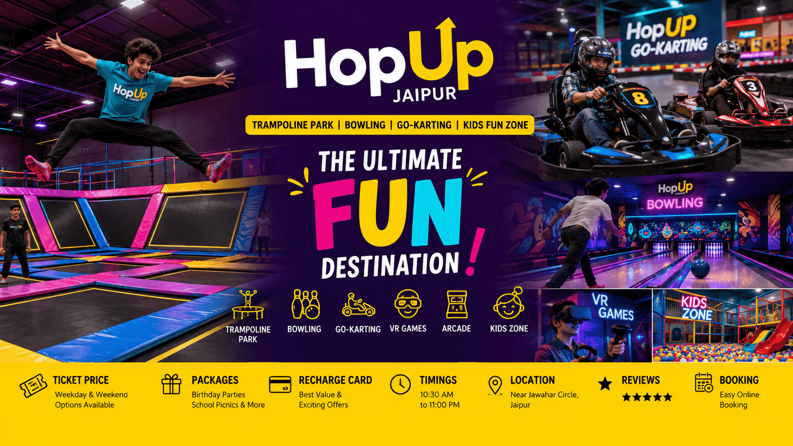 hopup jaipur ticket price